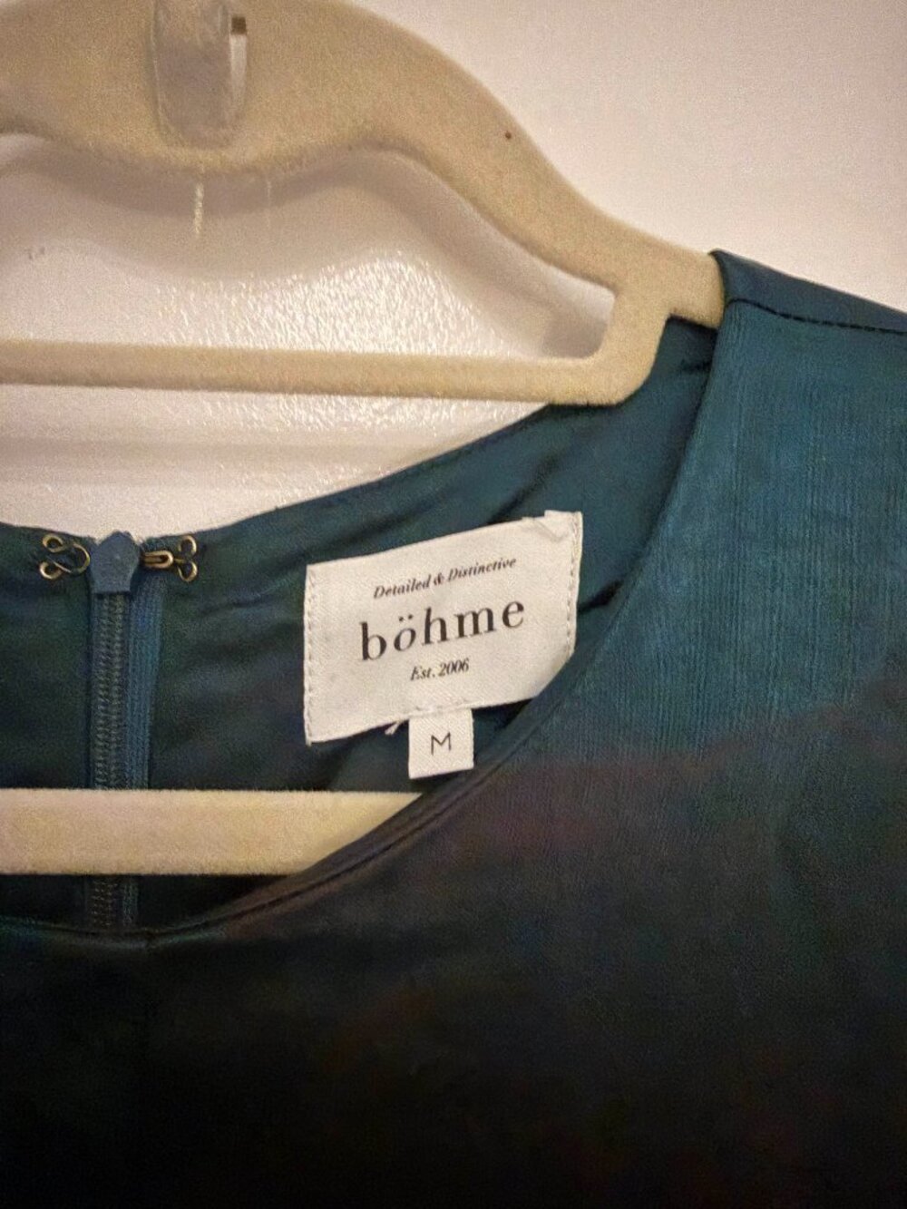 Bohme Rosalind Midi Dress | M Teal | Like New - Picture 4 of 4